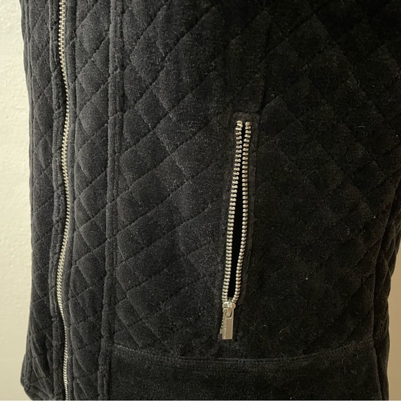 Luxe Liz Claiborne Quilted Black Vest Size: PS - Picture 7 of 11